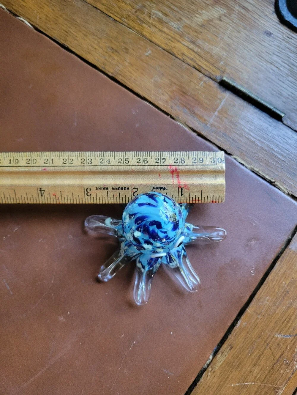 Dynasty Gallery Blue Art Glass Octopus Paperweight Figurine